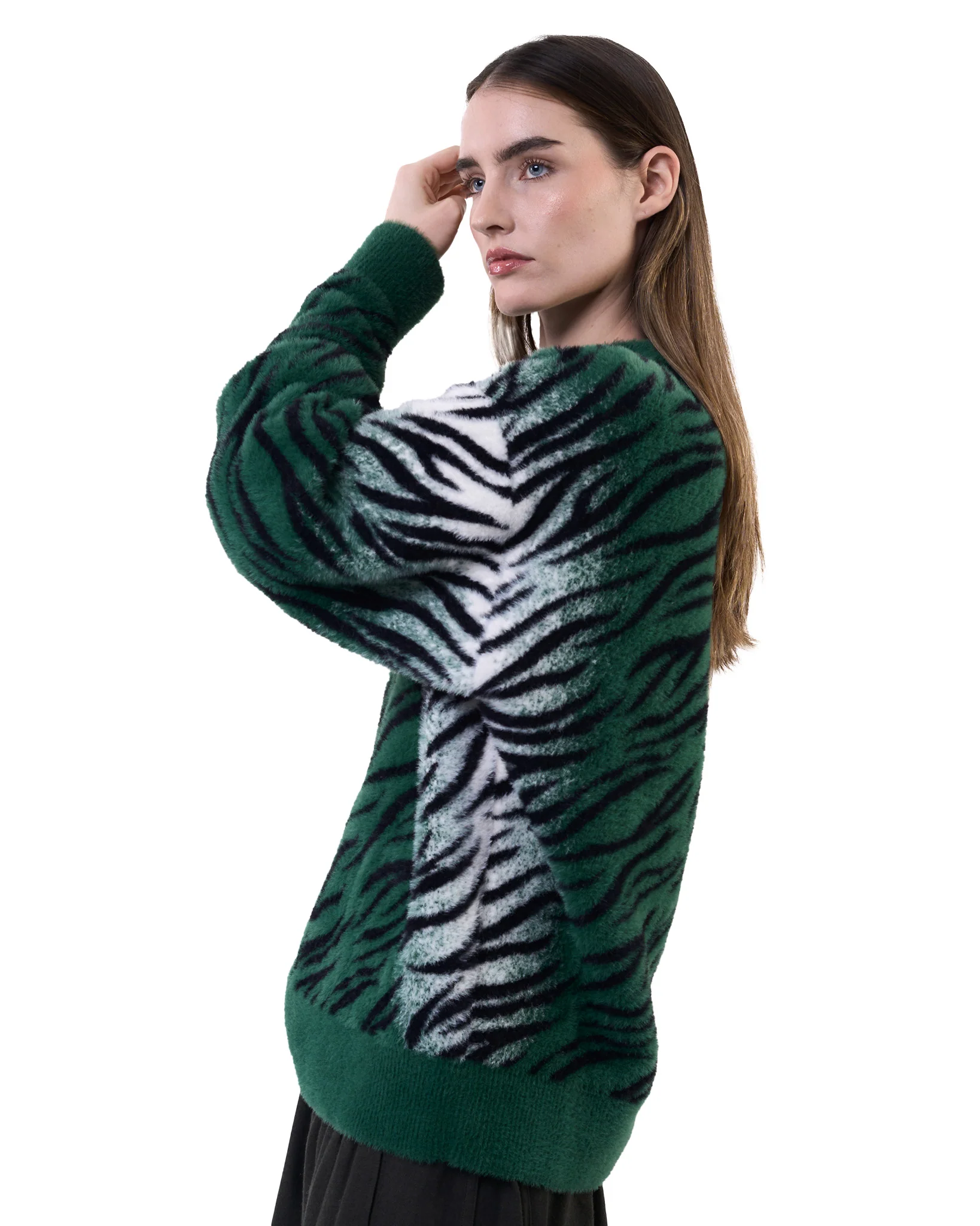Tiger Knit Green Oversized - Image 4
