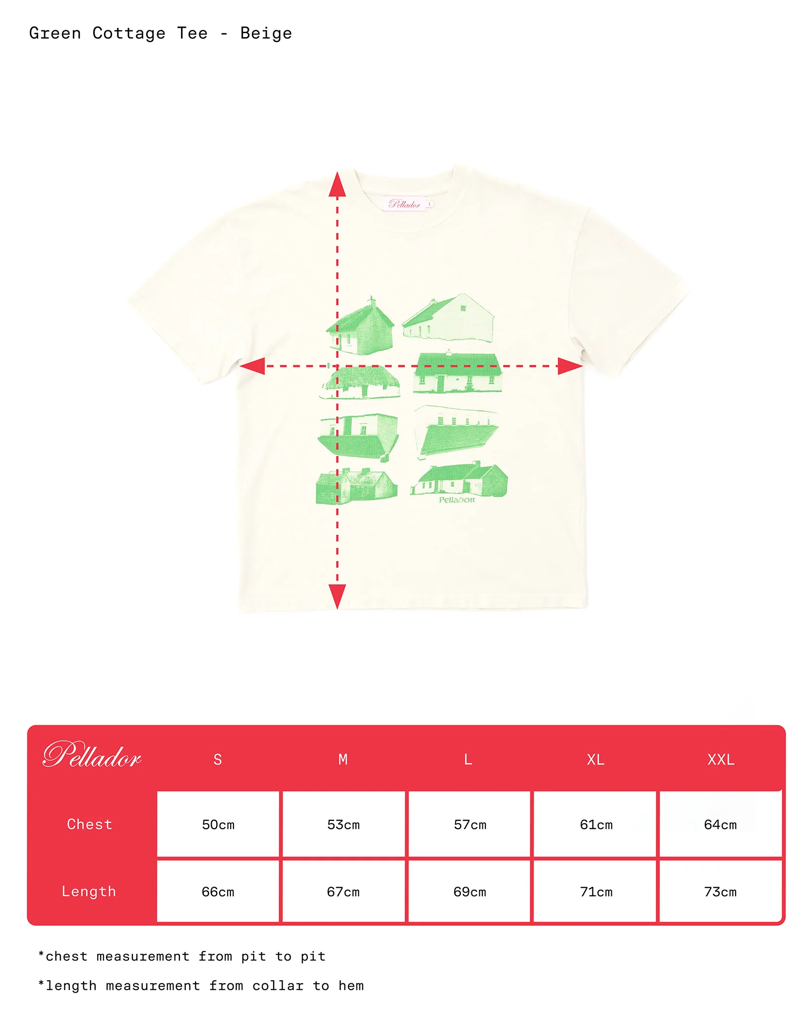 Green Cottage Tee - Beige - Image 4