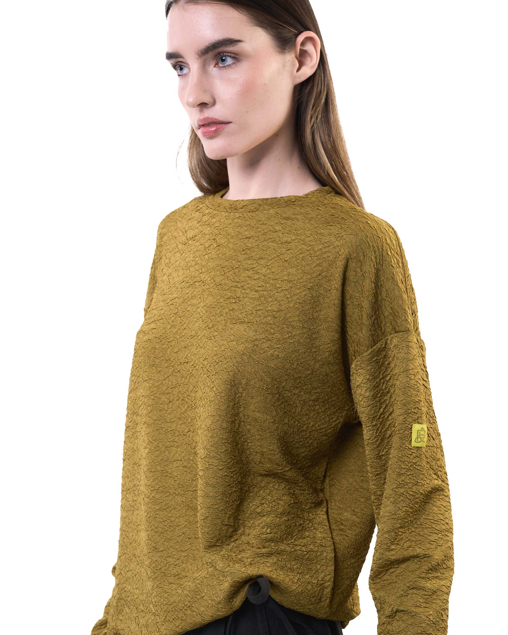 Crinkle Top - Green - Image 3