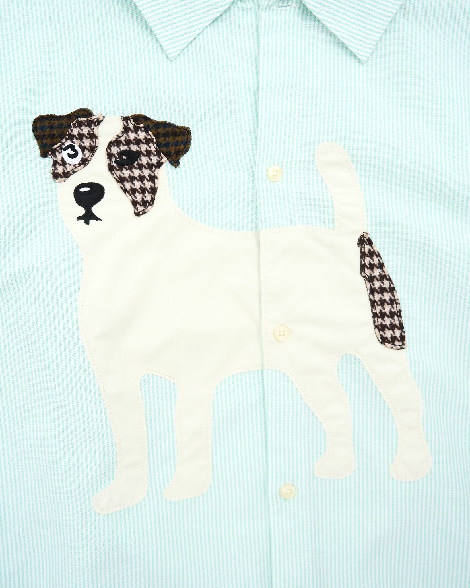 Dog Appliqué Shirt - Blue - Image 3