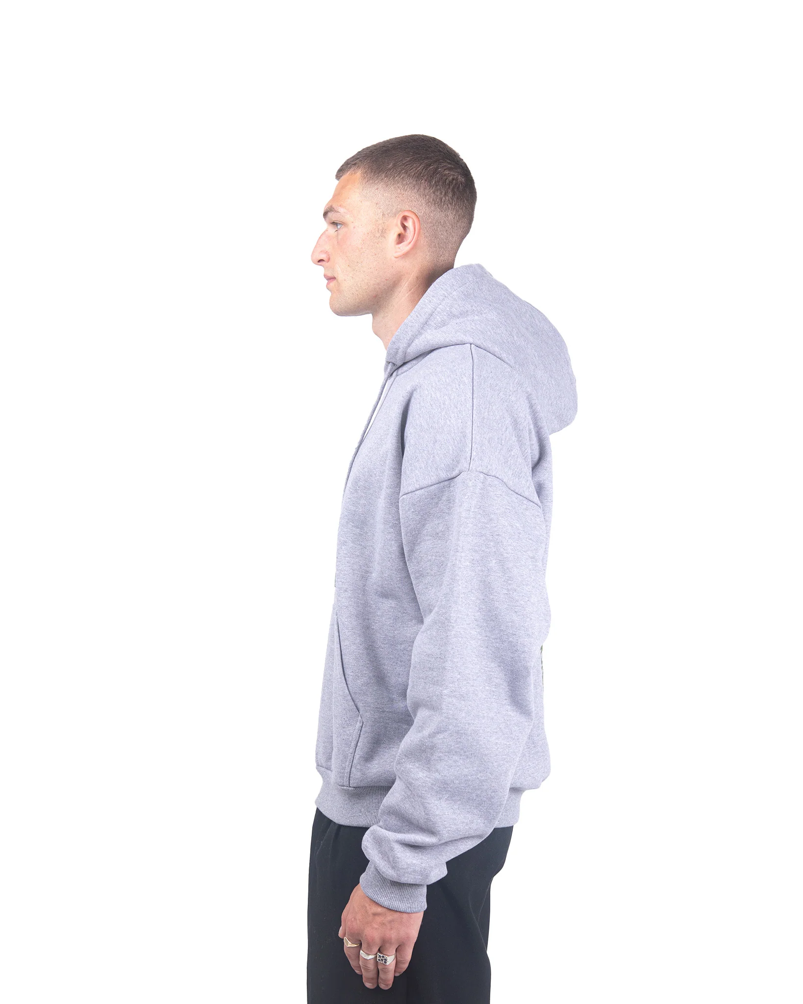 High Cross Hoodie - Heather Grey - Image 5