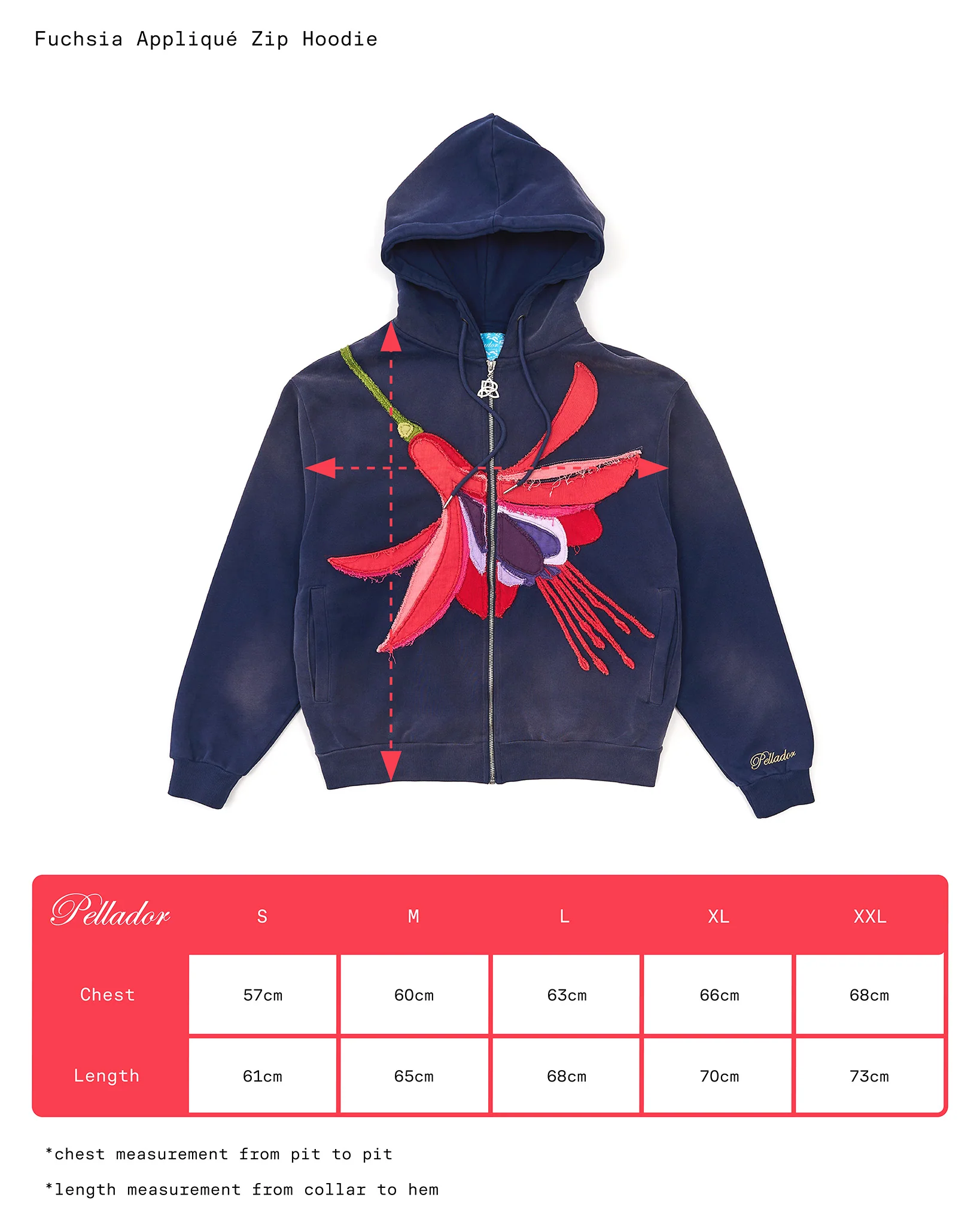 Logo Appliqué Zip Hoodie - Navy - Image 3
