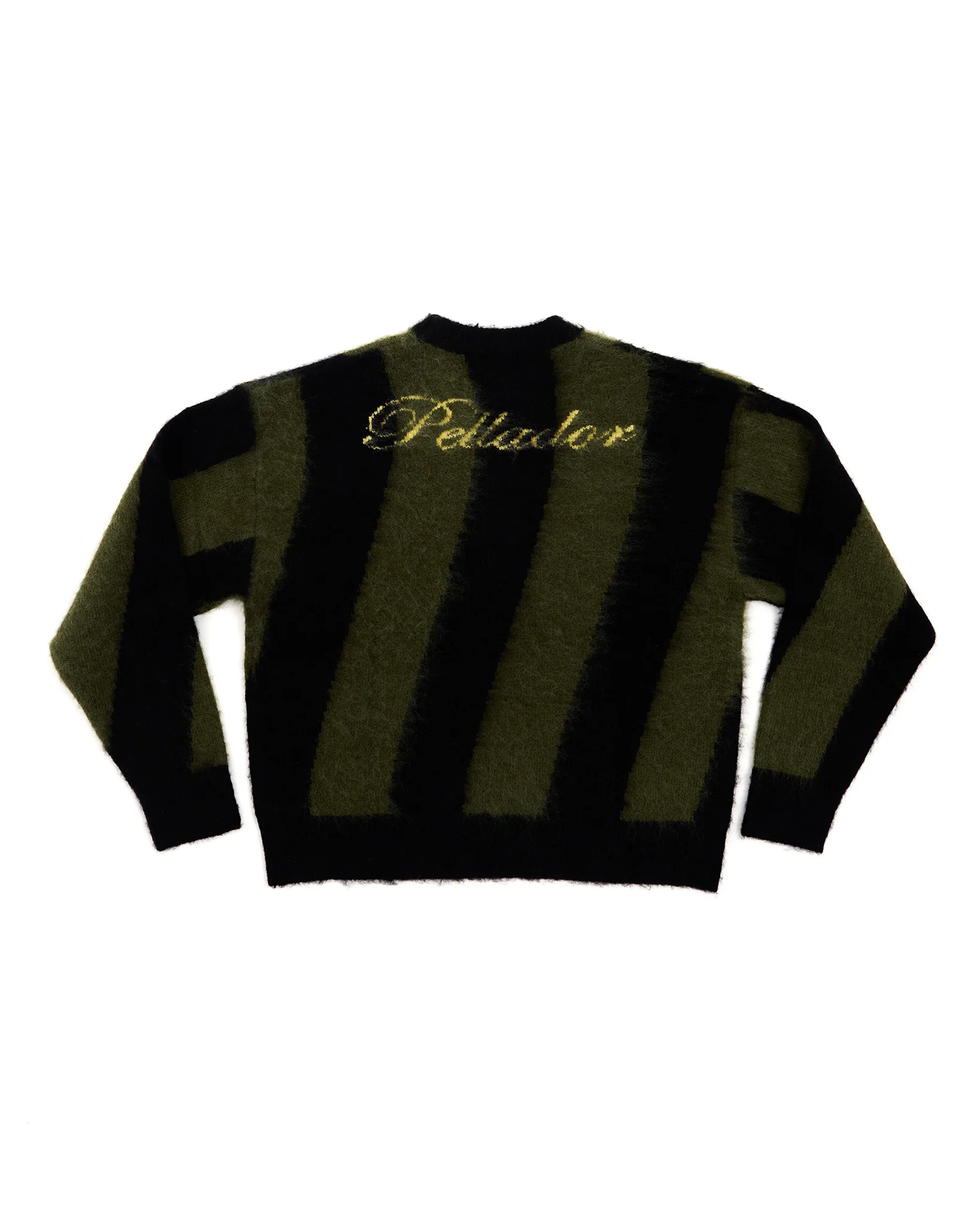 Mohair Knit Green & Black Stripes - Image 2