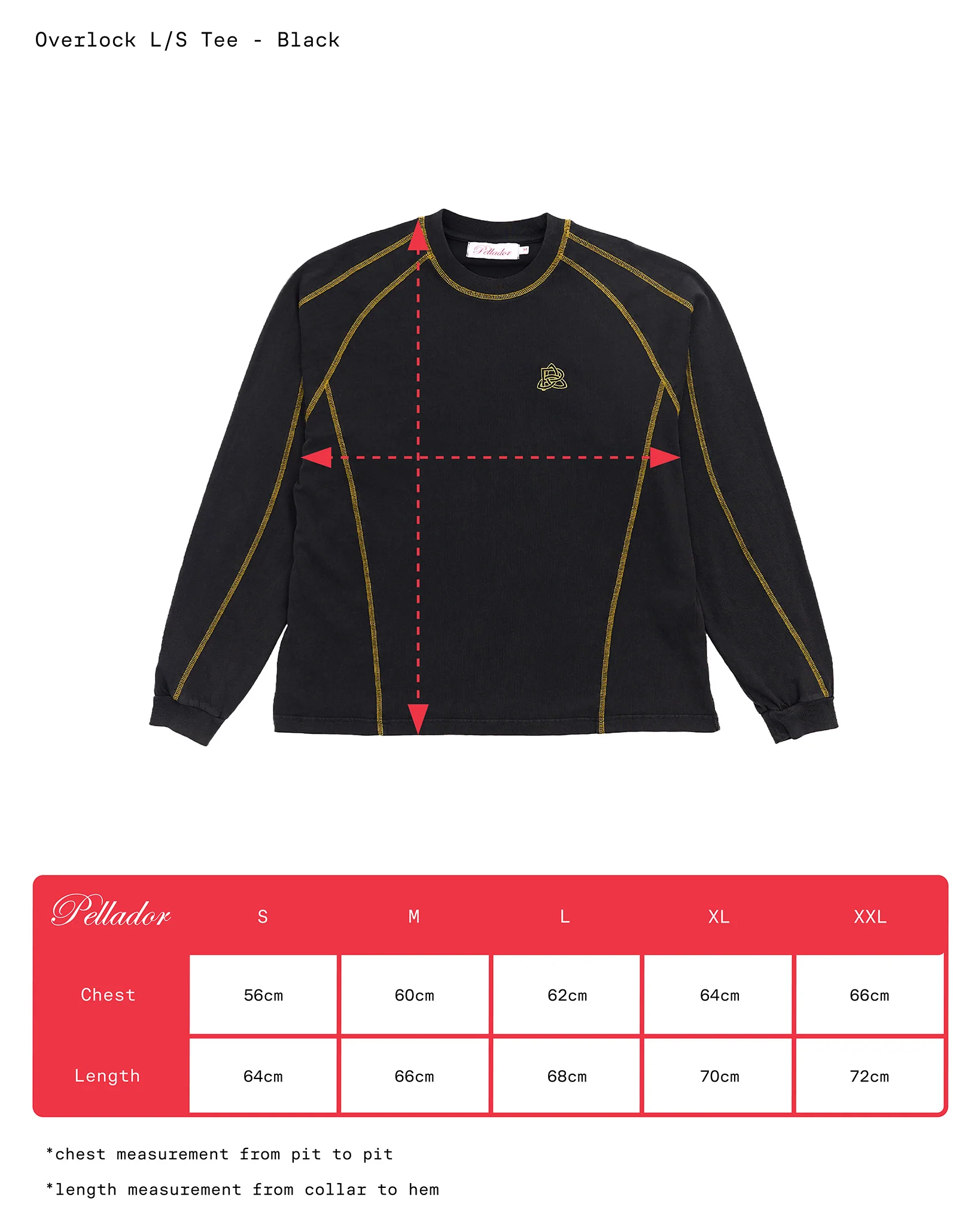 Overlock Longsleeve Tee - Black - Image 5