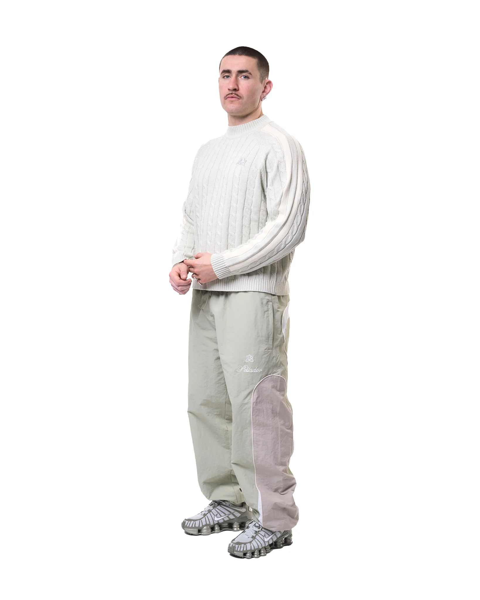 Round Neck Cable Knit - Seafoam - Image 7