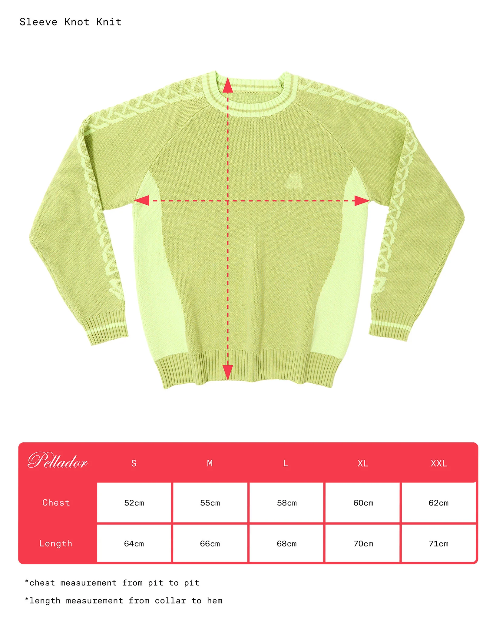 Sleeve Knot Knit Light Green - Image 3