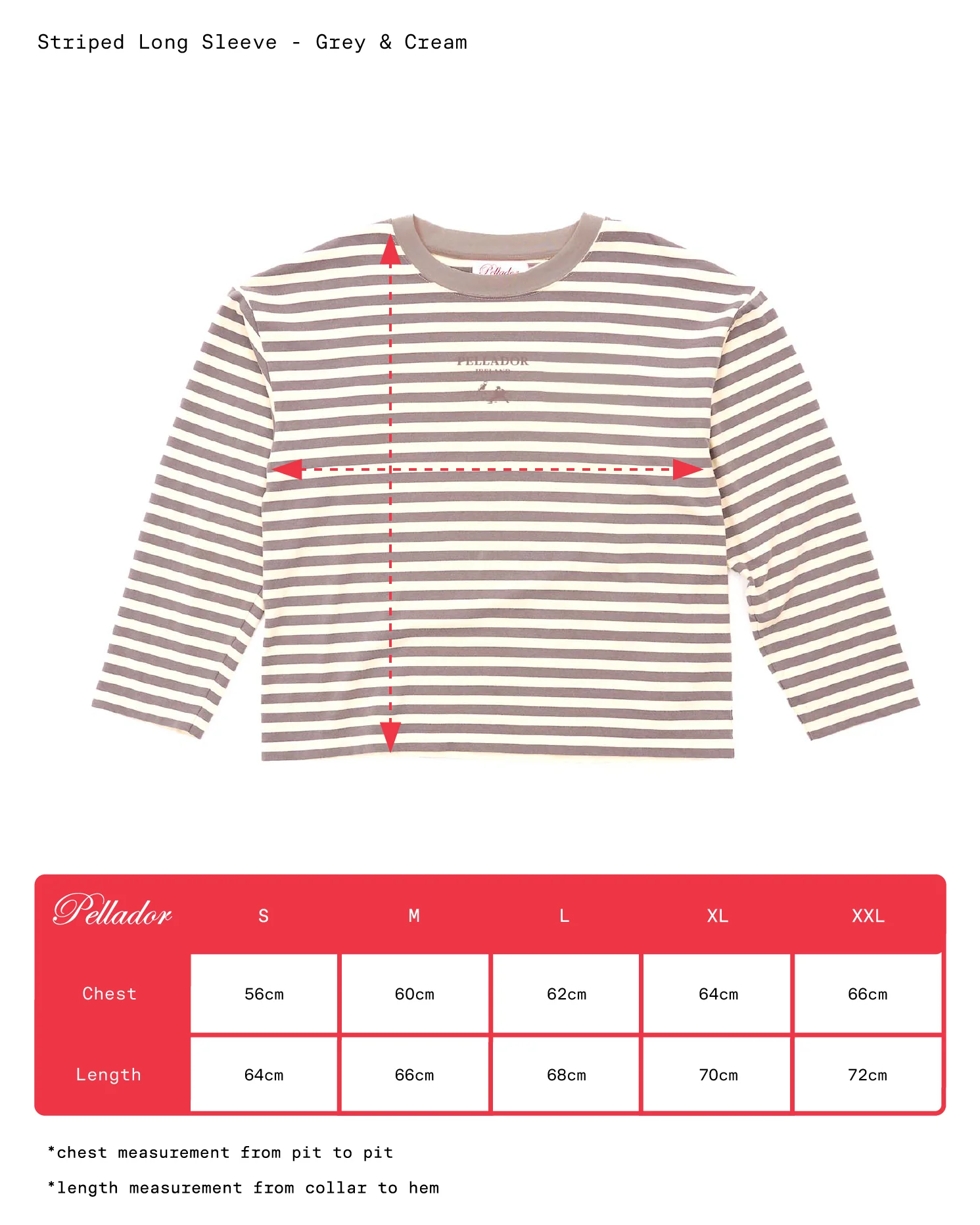 Striped Longsleeve Tee - Grey & Cream - Image 3