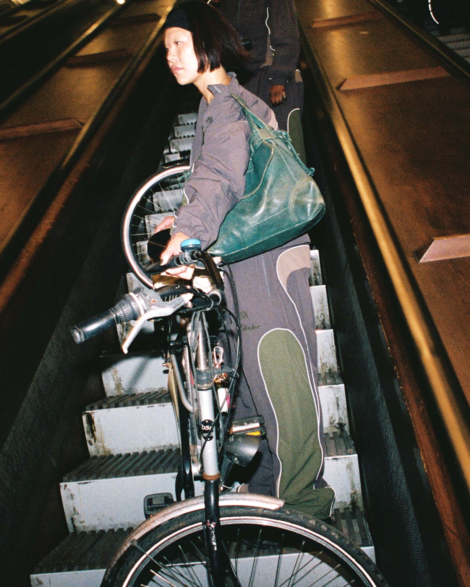Track Bottoms - Charcoal & Green - Image 5