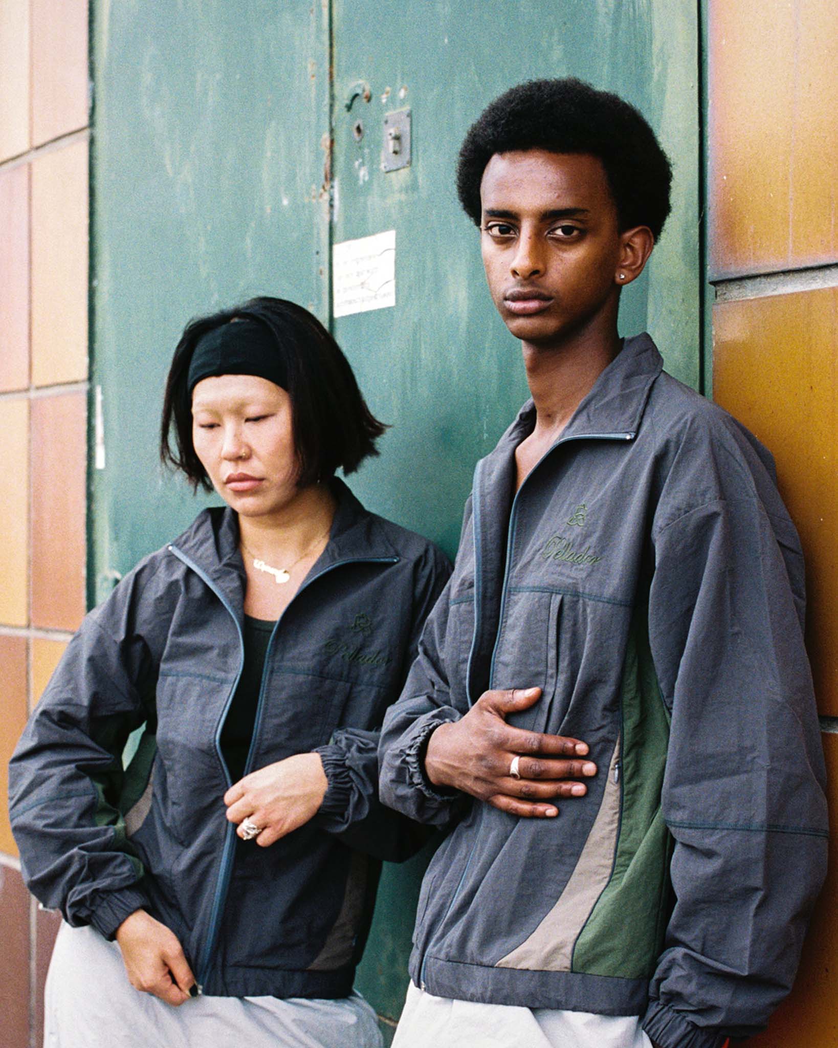Track Jacket - Charcoal & Green - Image 6